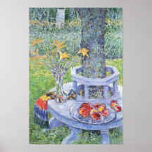 Hassam - señora Hassams Garten en Hampton del este Poster