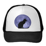 Hathat de la luna azul del gato negro gorro