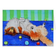 Havin un notecard de la bola 4x6 felicitacion 