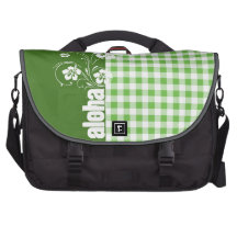 Hawaiana; A cuadros verde; Guinga Bolsas De Portatil