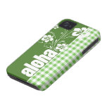Hawaiana; A cuadros verde; Guinga iPhone 4 Cárcasa
