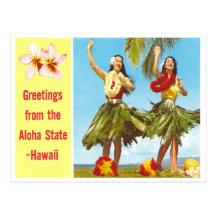 Hawaiana del vintage tarjetas postales