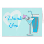 Hawaii azul elegante Martini le agradece cardar Tarjeta
