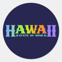 Hawaii Etiqueta Redonda