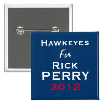 Hawkeyes para el botón de la campaña de Rick Perry Pins