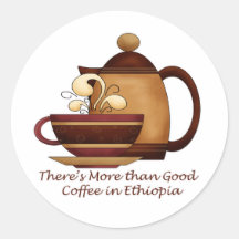 Hay más que el buen café en Etiopía Pegatinas