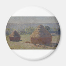 Haystacks en el final del verano, M E (1890) Imanes Para Frigoríficos