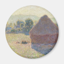 Haystacks en la luz del sol, mediodía (1890) imanes para frigoríficos