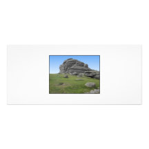 Haytor. Rocas en Devon Inglaterra. En blanco Tarjeta Publicitaria