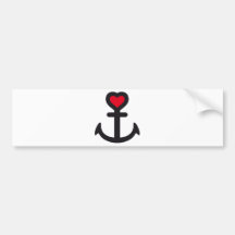 heart anchor autoaufkleber