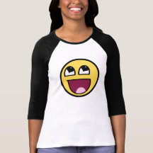 Heary observa para el smiley feliz de las mujeres camiseta