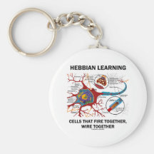 Hebbian que aprende el fuego de las células junto  llavero personalizado