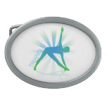 Hebilla del cinturón de la actitud de la yoga (tri hebilla de cinturon oval