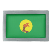 hebilla del cinturón de la bandera de país de Zair Hebillas De Cinturon