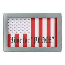 Hebilla del cinturón del tiempo de paz, bandera am hebillas cinturón rectangulares
