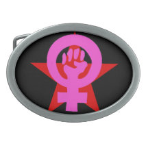 Hebilla del cinturón feminista socialista hebillas de cinturon ovales