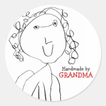 Hecho a mano por los pegatinas de la abuela