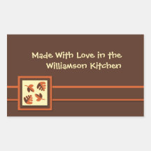 Hecho con los pegatinas de la cocina del amor