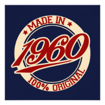 Hecho en 1960 comunicado personalizado