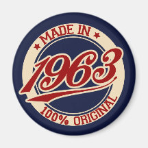 Hecho en 1963 imanes de nevera