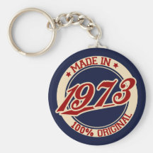 Hecho en 1973 llaveros personalizados