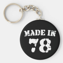 Hecho en 1978 llavero personalizado