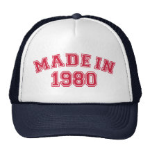 Hecho en 1980 gorras