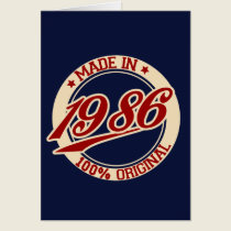 Hecho en 1986 tarjetas