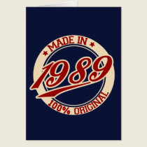 Hecho en 1989 tarjetas