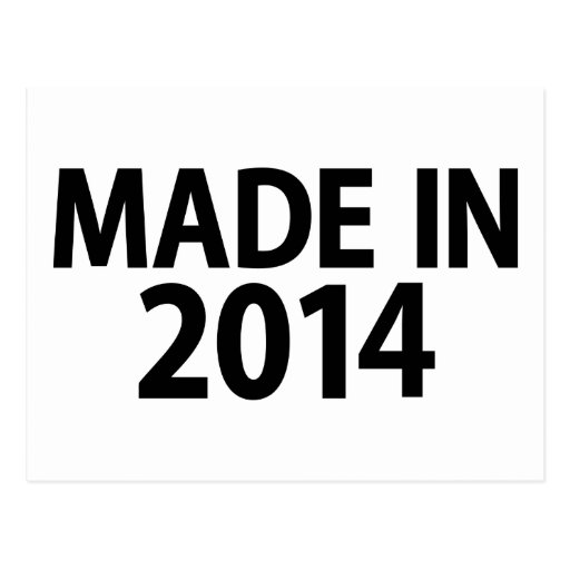 Hecho en 2014 postales