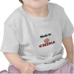 hecho en camiseta del niño de China