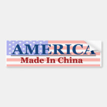 Hecho en China Pegatina De Parachoque