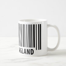 hecho en código de barras de la clave de barras de tazas de café