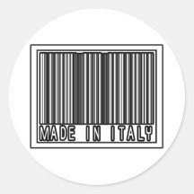 Hecho en Italia Etiquetas Redondas