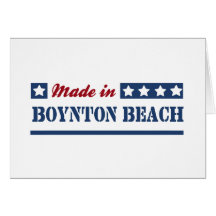 Hecho en la playa de Boynton Tarjetón