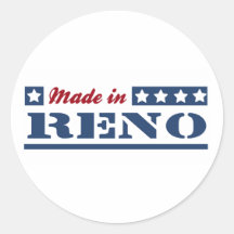 Hecho en Reno Pegatina Redonda