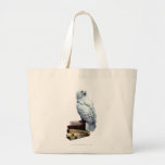 Hedwig en los libros bolsa lienzo