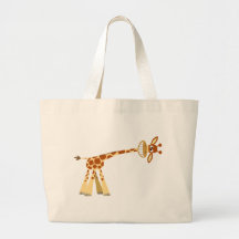 ¡Hee Hee Hee!! bolso de la jirafa del dibujo anima Bolsa Lienzo