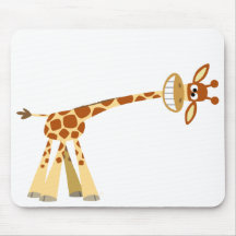 ¡Hee Hee Hee!! mousepad de la jirafa del dibujo an Alfombrilla De Raton