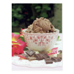 Helado de chocolate postal