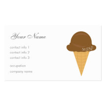 Helado de chocolate tarjeta de visita