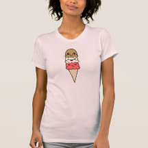 Helado de Kawaii Camisetas