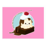 Helado del brownie postal