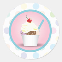 Helado del helado etiqueta