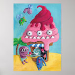 Helado en la playa poster