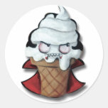 Helado lindo dulce del vampiro etiqueta