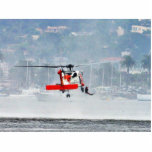 Helicóptero del guardacostas escultura fotografica