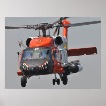 Helicóptero del guardacostas HH60 Jayhawk Posters