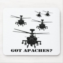 Helicóptero impresionante de Apache Tapete De Ratones