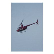 Helicóptero turístico rojo papeleria de diseño